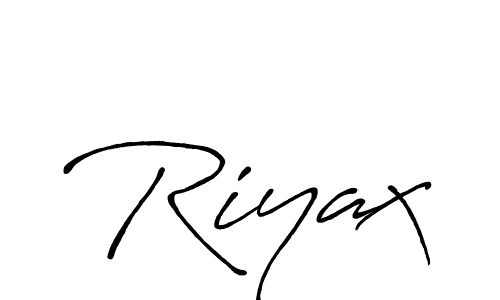 Create a beautiful signature design for name Riyax. With this signature (Antro_Vectra_Bolder) fonts, you can make a handwritten signature for free. Riyax signature style 7 images and pictures png