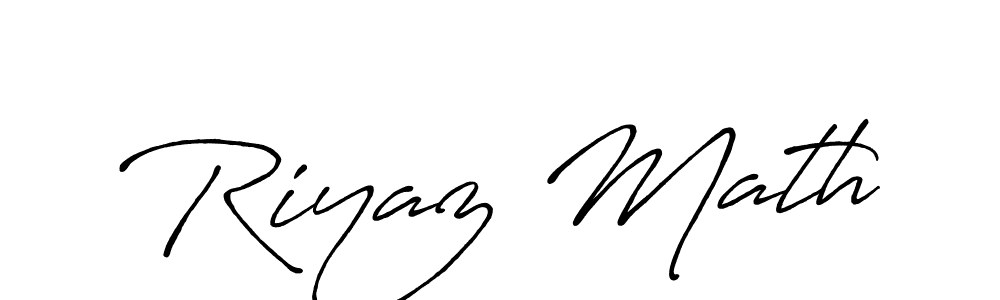 It looks lik you need a new signature style for name Riyaz Math. Design unique handwritten (Antro_Vectra_Bolder) signature with our free signature maker in just a few clicks. Riyaz Math signature style 7 images and pictures png