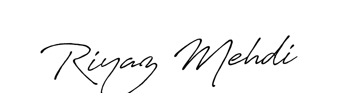 Make a beautiful signature design for name Riyaz Mehdi. With this signature (Antro_Vectra_Bolder) style, you can create a handwritten signature for free. Riyaz Mehdi signature style 7 images and pictures png