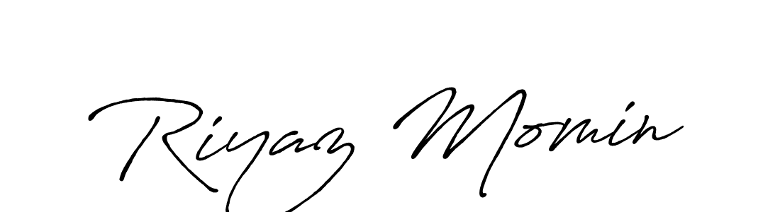 Riyaz Momin stylish signature style. Best Handwritten Sign (Antro_Vectra_Bolder) for my name. Handwritten Signature Collection Ideas for my name Riyaz Momin. Riyaz Momin signature style 7 images and pictures png