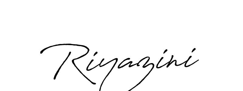 How to make Riyazini name signature. Use Antro_Vectra_Bolder style for creating short signs online. This is the latest handwritten sign. Riyazini signature style 7 images and pictures png
