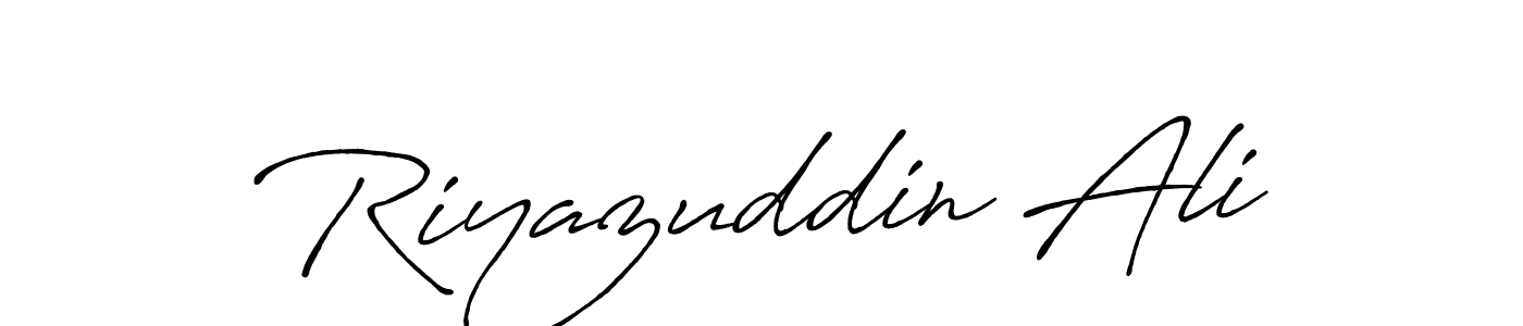 Use a signature maker to create a handwritten signature online. With this signature software, you can design (Antro_Vectra_Bolder) your own signature for name Riyazuddin Ali. Riyazuddin Ali signature style 7 images and pictures png