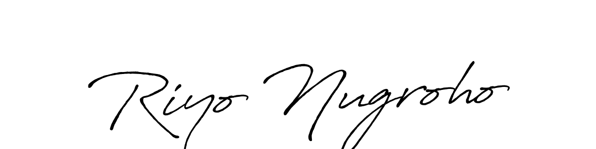 Make a beautiful signature design for name Riyo Nugroho. Use this online signature maker to create a handwritten signature for free. Riyo Nugroho signature style 7 images and pictures png