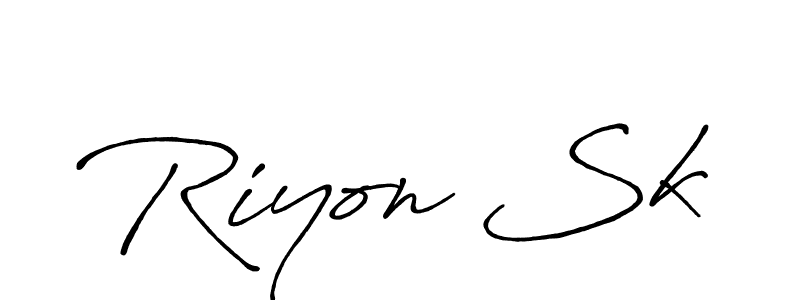 It looks lik you need a new signature style for name Riyon Sk. Design unique handwritten (Antro_Vectra_Bolder) signature with our free signature maker in just a few clicks. Riyon Sk signature style 7 images and pictures png