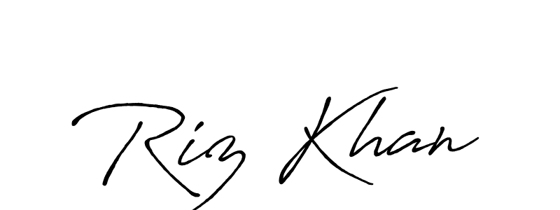 Also You can easily find your signature by using the search form. We will create Riz Khan name handwritten signature images for you free of cost using Antro_Vectra_Bolder sign style. Riz Khan signature style 7 images and pictures png