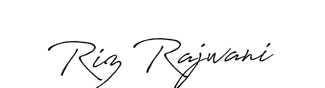 Create a beautiful signature design for name Riz Rajwani. With this signature (Antro_Vectra_Bolder) fonts, you can make a handwritten signature for free. Riz Rajwani signature style 7 images and pictures png