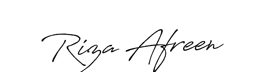 Use a signature maker to create a handwritten signature online. With this signature software, you can design (Antro_Vectra_Bolder) your own signature for name Riza Afreen. Riza Afreen signature style 7 images and pictures png
