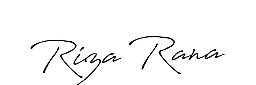 Use a signature maker to create a handwritten signature online. With this signature software, you can design (Antro_Vectra_Bolder) your own signature for name Riza Rana. Riza Rana signature style 7 images and pictures png