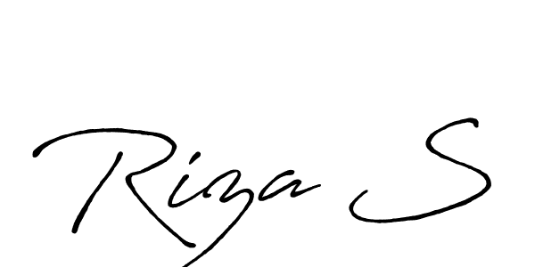 Similarly Antro_Vectra_Bolder is the best handwritten signature design. Signature creator online .You can use it as an online autograph creator for name Riza S. Riza S signature style 7 images and pictures png