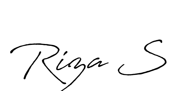 Similarly Antro_Vectra_Bolder is the best handwritten signature design. Signature creator online .You can use it as an online autograph creator for name Riza S. Riza S signature style 7 images and pictures png