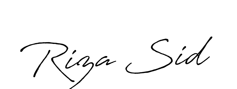 if you are searching for the best signature style for your name Riza Sid. so please give up your signature search. here we have designed multiple signature styles  using Antro_Vectra_Bolder. Riza Sid signature style 7 images and pictures png