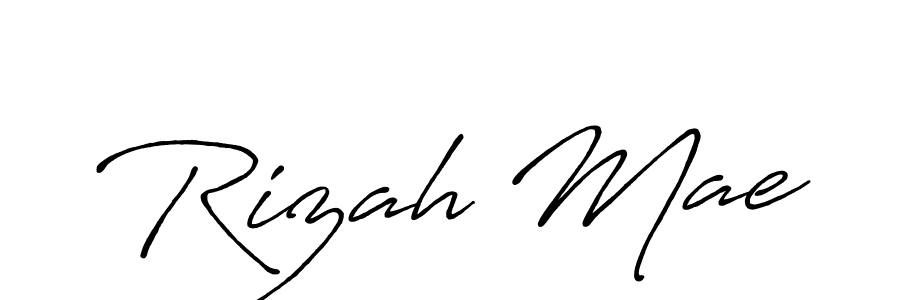 Create a beautiful signature design for name Rizah Mae. With this signature (Antro_Vectra_Bolder) fonts, you can make a handwritten signature for free. Rizah Mae signature style 7 images and pictures png