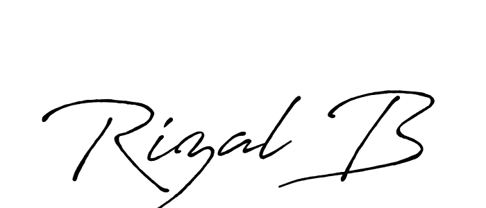 Rizal B stylish signature style. Best Handwritten Sign (Antro_Vectra_Bolder) for my name. Handwritten Signature Collection Ideas for my name Rizal B. Rizal B signature style 7 images and pictures png