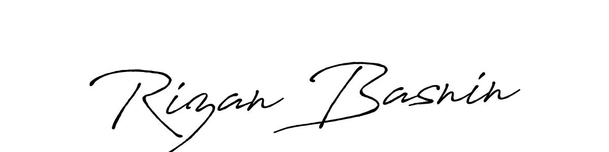 if you are searching for the best signature style for your name Rizan Basnin. so please give up your signature search. here we have designed multiple signature styles  using Antro_Vectra_Bolder. Rizan Basnin signature style 7 images and pictures png