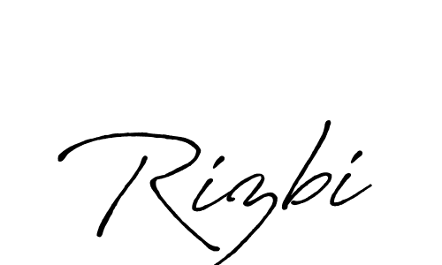 It looks lik you need a new signature style for name Rizbi. Design unique handwritten (Antro_Vectra_Bolder) signature with our free signature maker in just a few clicks. Rizbi signature style 7 images and pictures png