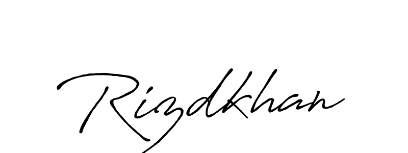 Also we have Rizdkhan name is the best signature style. Create professional handwritten signature collection using Antro_Vectra_Bolder autograph style. Rizdkhan signature style 7 images and pictures png