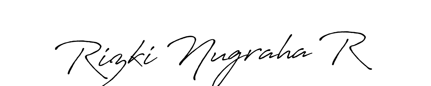 How to make Rizki Nugraha R signature? Antro_Vectra_Bolder is a professional autograph style. Create handwritten signature for Rizki Nugraha R name. Rizki Nugraha R signature style 7 images and pictures png