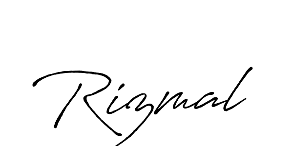 Also we have Rizmal name is the best signature style. Create professional handwritten signature collection using Antro_Vectra_Bolder autograph style. Rizmal signature style 7 images and pictures png