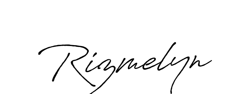 Make a beautiful signature design for name Rizmelyn. Use this online signature maker to create a handwritten signature for free. Rizmelyn signature style 7 images and pictures png