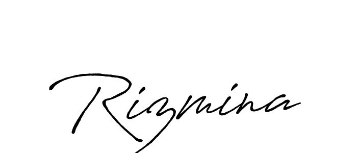 Create a beautiful signature design for name Rizmina. With this signature (Antro_Vectra_Bolder) fonts, you can make a handwritten signature for free. Rizmina signature style 7 images and pictures png