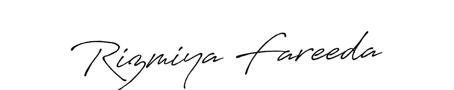 Also You can easily find your signature by using the search form. We will create Rizmiya Fareeda name handwritten signature images for you free of cost using Antro_Vectra_Bolder sign style. Rizmiya Fareeda signature style 7 images and pictures png