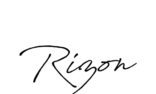 Once you've used our free online signature maker to create your best signature Antro_Vectra_Bolder style, it's time to enjoy all of the benefits that Rizon name signing documents. Rizon signature style 7 images and pictures png