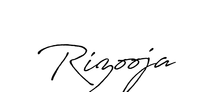 Use a signature maker to create a handwritten signature online. With this signature software, you can design (Antro_Vectra_Bolder) your own signature for name Rizooja. Rizooja signature style 7 images and pictures png