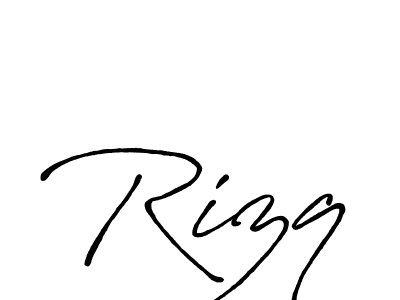 It looks lik you need a new signature style for name Rizq. Design unique handwritten (Antro_Vectra_Bolder) signature with our free signature maker in just a few clicks. Rizq signature style 7 images and pictures png