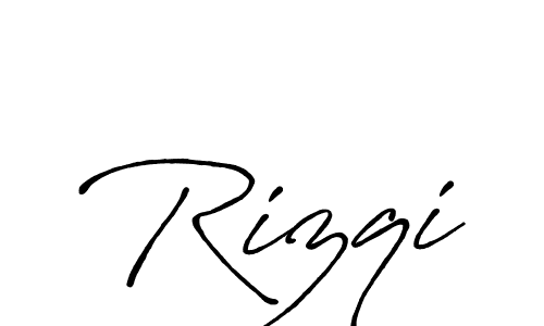 Also You can easily find your signature by using the search form. We will create Rizqi name handwritten signature images for you free of cost using Antro_Vectra_Bolder sign style. Rizqi signature style 7 images and pictures png