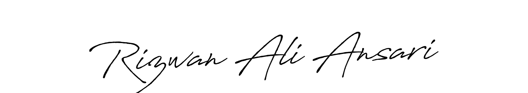 Rizwan Ali Ansari stylish signature style. Best Handwritten Sign (Antro_Vectra_Bolder) for my name. Handwritten Signature Collection Ideas for my name Rizwan Ali Ansari. Rizwan Ali Ansari signature style 7 images and pictures png