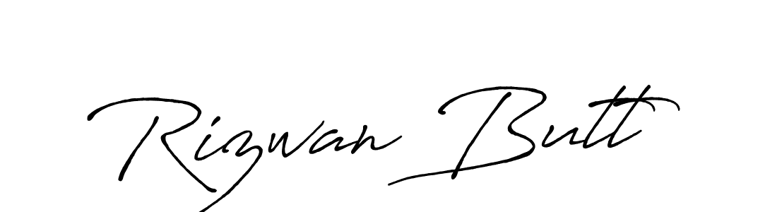 How to make Rizwan Butt name signature. Use Antro_Vectra_Bolder style for creating short signs online. This is the latest handwritten sign. Rizwan Butt signature style 7 images and pictures png