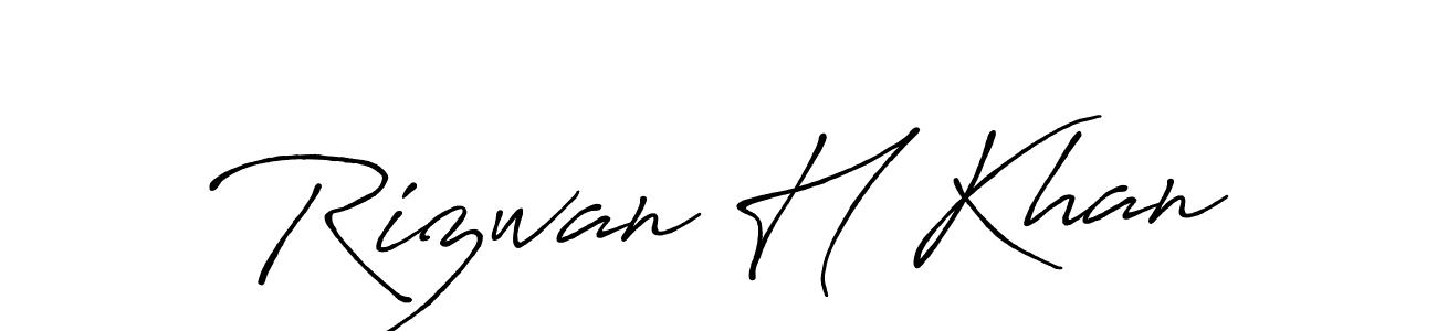 Also we have Rizwan H Khan name is the best signature style. Create professional handwritten signature collection using Antro_Vectra_Bolder autograph style. Rizwan H Khan signature style 7 images and pictures png