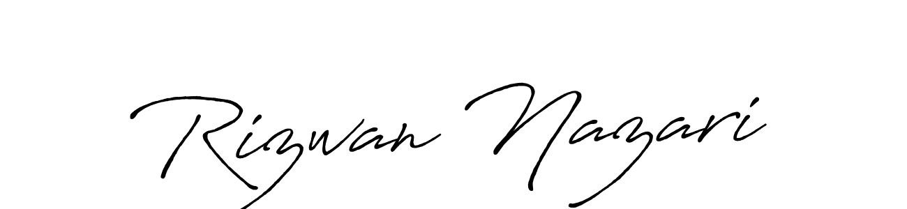 Use a signature maker to create a handwritten signature online. With this signature software, you can design (Antro_Vectra_Bolder) your own signature for name Rizwan Nazari. Rizwan Nazari signature style 7 images and pictures png