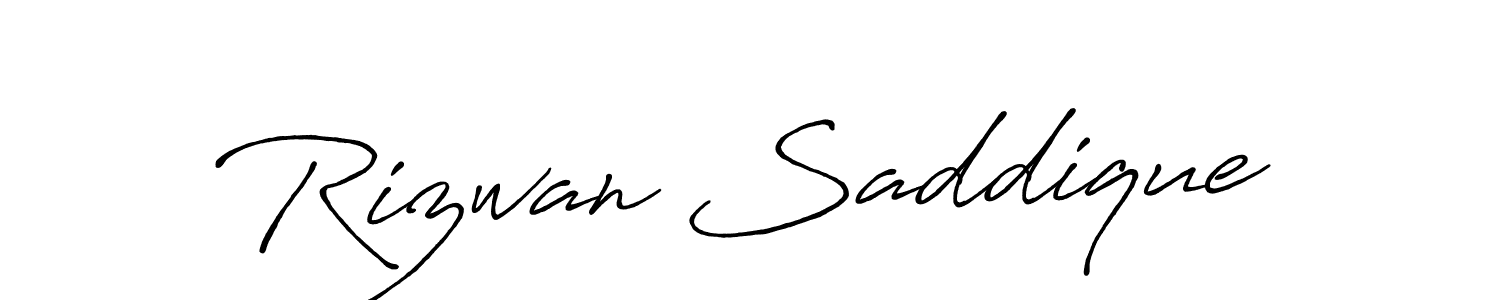 Use a signature maker to create a handwritten signature online. With this signature software, you can design (Antro_Vectra_Bolder) your own signature for name Rizwan Saddique. Rizwan Saddique signature style 7 images and pictures png