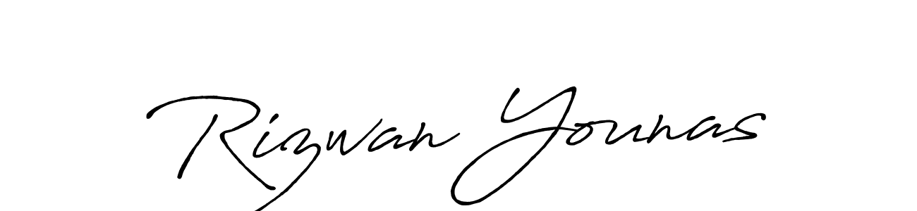 Also we have Rizwan Younas name is the best signature style. Create professional handwritten signature collection using Antro_Vectra_Bolder autograph style. Rizwan Younas signature style 7 images and pictures png