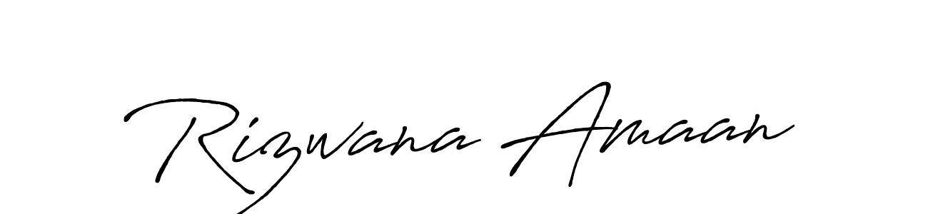 Also You can easily find your signature by using the search form. We will create Rizwana Amaan name handwritten signature images for you free of cost using Antro_Vectra_Bolder sign style. Rizwana Amaan signature style 7 images and pictures png