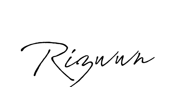 How to make Rizwwn signature? Antro_Vectra_Bolder is a professional autograph style. Create handwritten signature for Rizwwn name. Rizwwn signature style 7 images and pictures png