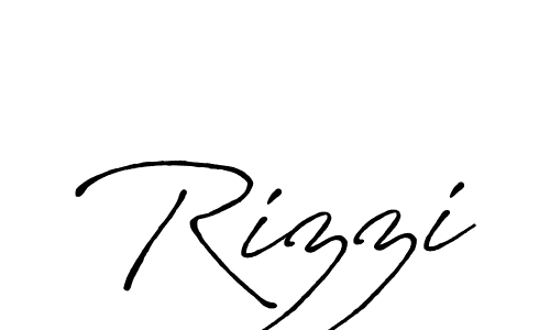 Design your own signature with our free online signature maker. With this signature software, you can create a handwritten (Antro_Vectra_Bolder) signature for name Rizzi. Rizzi signature style 7 images and pictures png