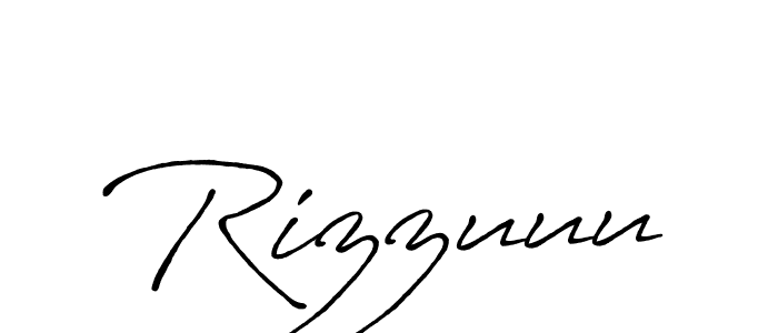 Rizzuuu stylish signature style. Best Handwritten Sign (Antro_Vectra_Bolder) for my name. Handwritten Signature Collection Ideas for my name Rizzuuu. Rizzuuu signature style 7 images and pictures png