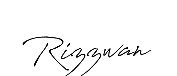 Use a signature maker to create a handwritten signature online. With this signature software, you can design (Antro_Vectra_Bolder) your own signature for name Rizzwan. Rizzwan signature style 7 images and pictures png