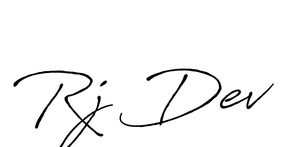 How to make Rj Dev signature? Antro_Vectra_Bolder is a professional autograph style. Create handwritten signature for Rj Dev name. Rj Dev signature style 7 images and pictures png