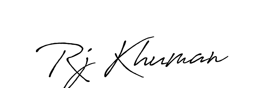 You can use this online signature creator to create a handwritten signature for the name Rj Khuman. This is the best online autograph maker. Rj Khuman signature style 7 images and pictures png