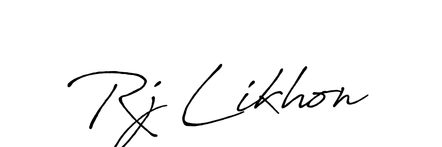 The best way (Antro_Vectra_Bolder) to make a short signature is to pick only two or three words in your name. The name Rj Likhon include a total of six letters. For converting this name. Rj Likhon signature style 7 images and pictures png