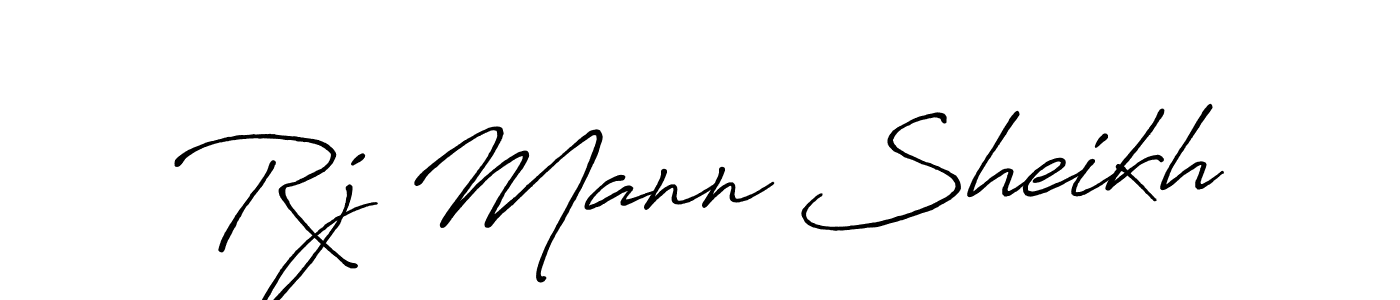 Use a signature maker to create a handwritten signature online. With this signature software, you can design (Antro_Vectra_Bolder) your own signature for name Rj Mann Sheikh. Rj Mann Sheikh signature style 7 images and pictures png
