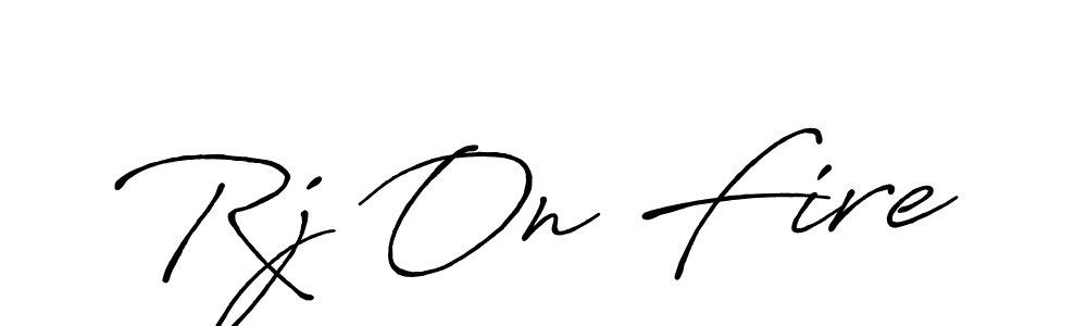 Make a beautiful signature design for name Rj On Fire. With this signature (Antro_Vectra_Bolder) style, you can create a handwritten signature for free. Rj On Fire signature style 7 images and pictures png