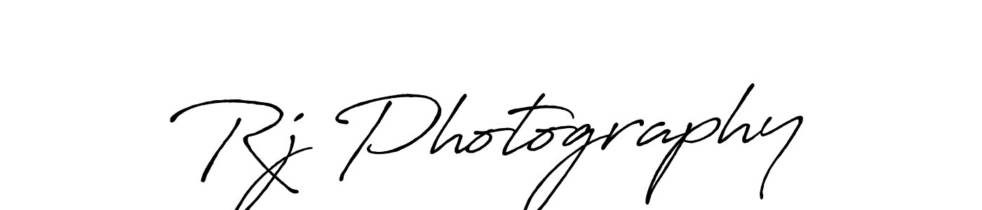 Make a beautiful signature design for name Rj Photography. With this signature (Antro_Vectra_Bolder) style, you can create a handwritten signature for free. Rj Photography signature style 7 images and pictures png
