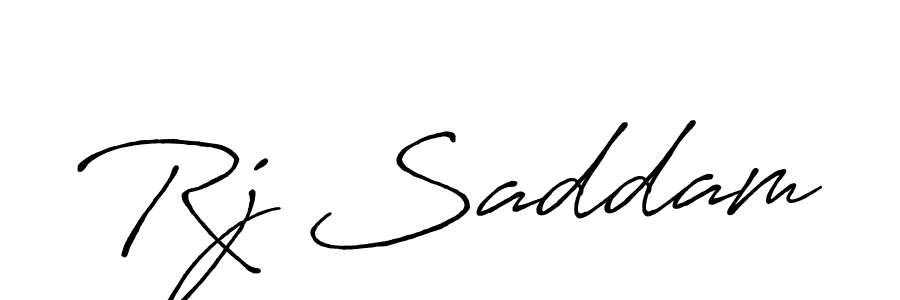 Also You can easily find your signature by using the search form. We will create Rj Saddam name handwritten signature images for you free of cost using Antro_Vectra_Bolder sign style. Rj Saddam signature style 7 images and pictures png