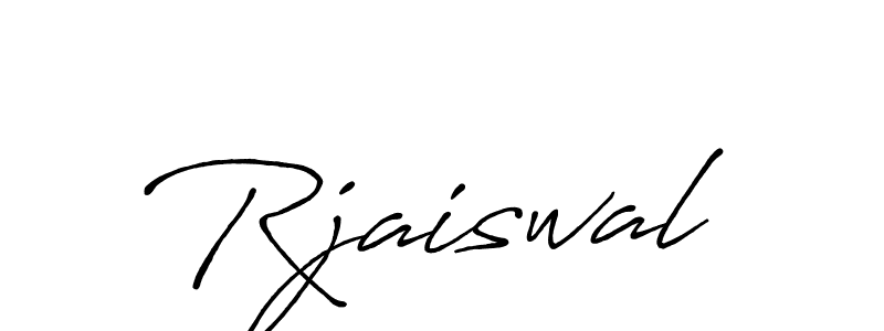 How to make Rjaiswal name signature. Use Antro_Vectra_Bolder style for creating short signs online. This is the latest handwritten sign. Rjaiswal signature style 7 images and pictures png