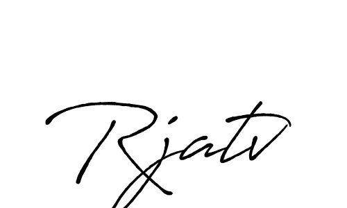 Create a beautiful signature design for name Rjatv. With this signature (Antro_Vectra_Bolder) fonts, you can make a handwritten signature for free. Rjatv signature style 7 images and pictures png