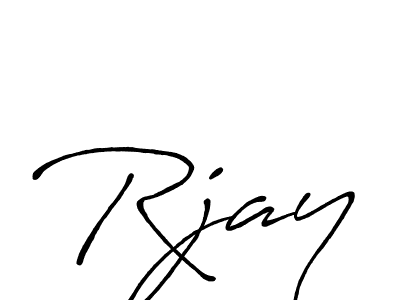 You should practise on your own different ways (Antro_Vectra_Bolder) to write your name (Rjay) in signature. don't let someone else do it for you. Rjay signature style 7 images and pictures png